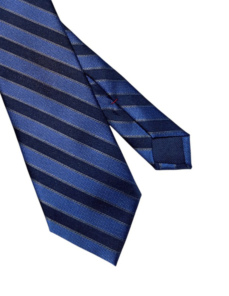 Corbata Hilfiger regular de seda estampado a rayas para hombre 2