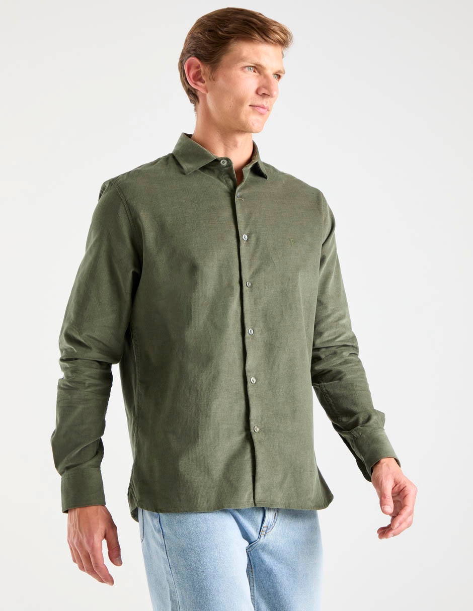 Camisa casual de algodón manga larga para hombre 5