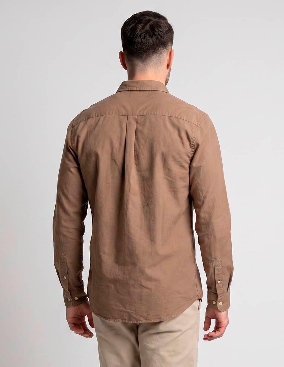 Camisa casual de algodón manga larga para hombre 2