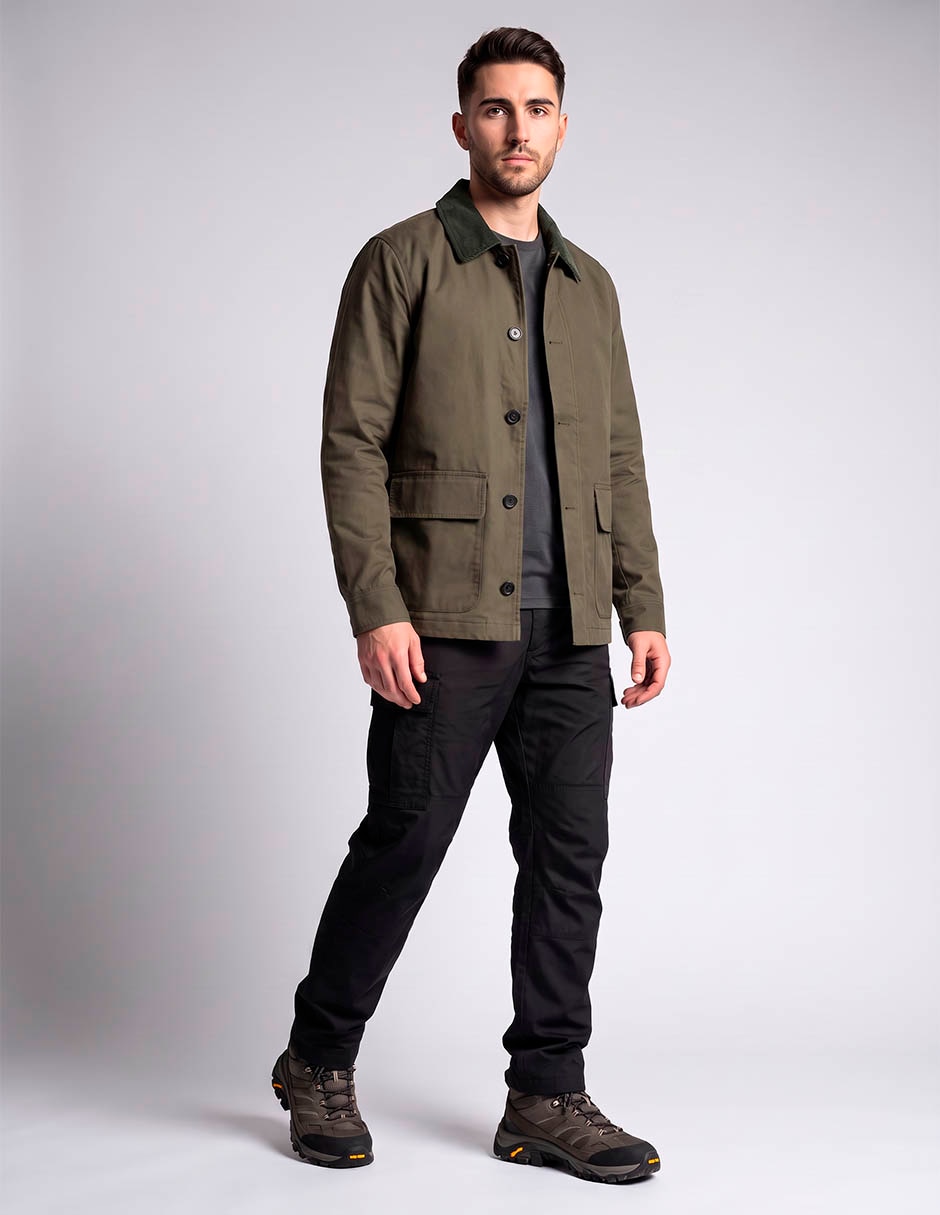 Chamarra casual con bolsillos para hombre Chamarra casual con bolsillos para hombre