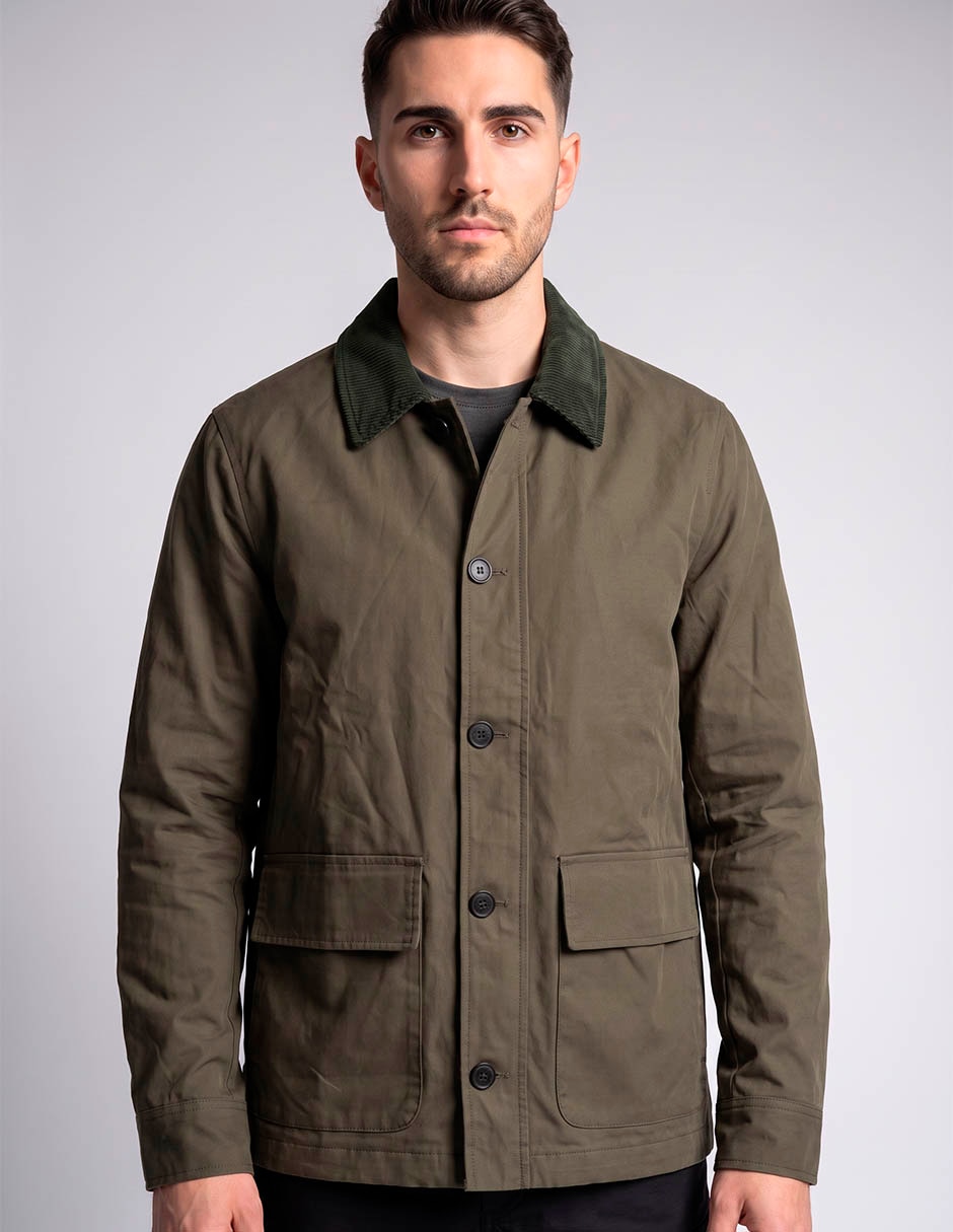 Chamarra casual con bolsillos para hombre 2