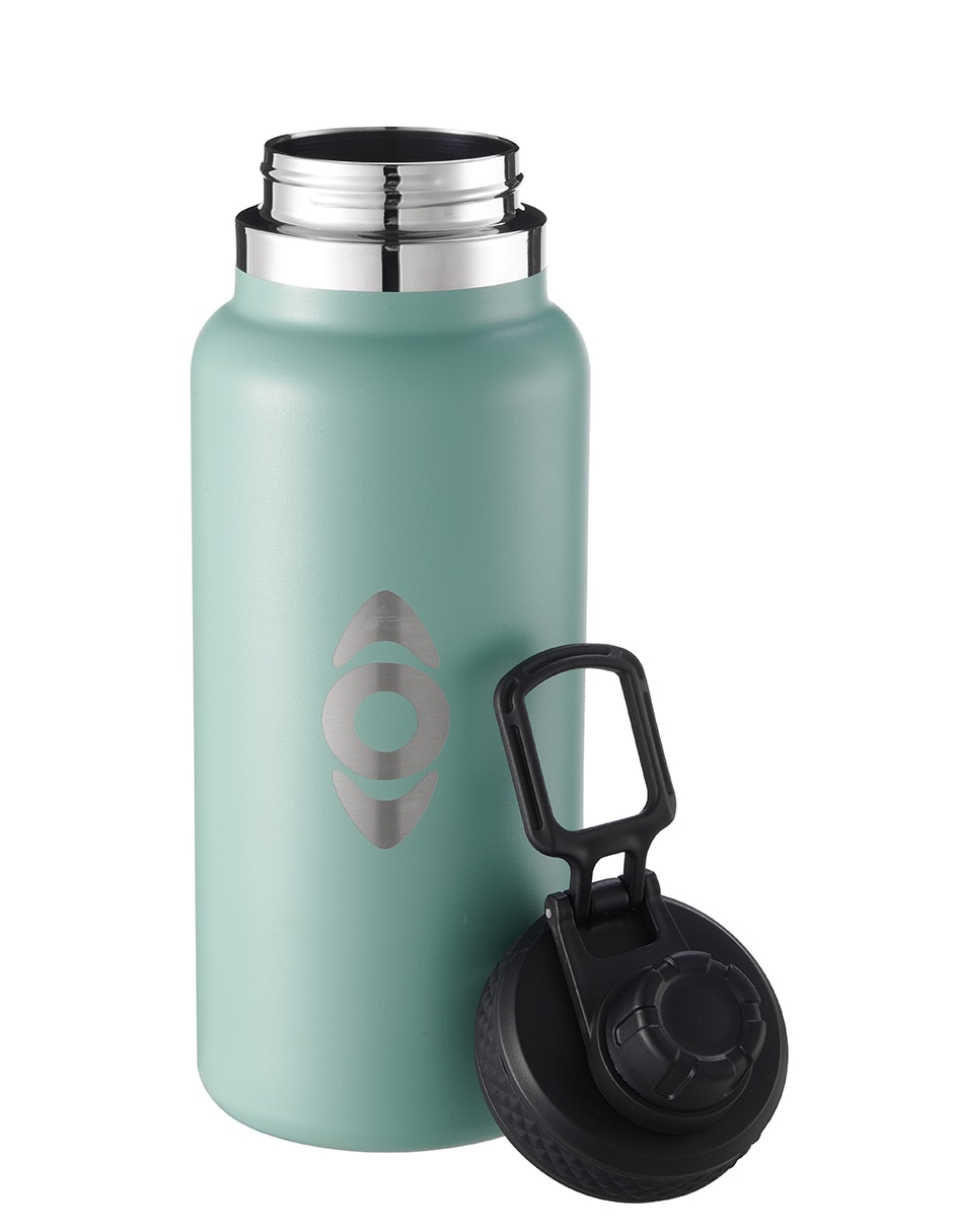 Botella de agua Droplet de acero inoxidable con tapa rosca 1 L