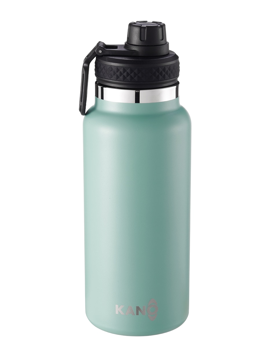 Botella de agua Droplet de acero inoxidable con tapa rosca 1 L