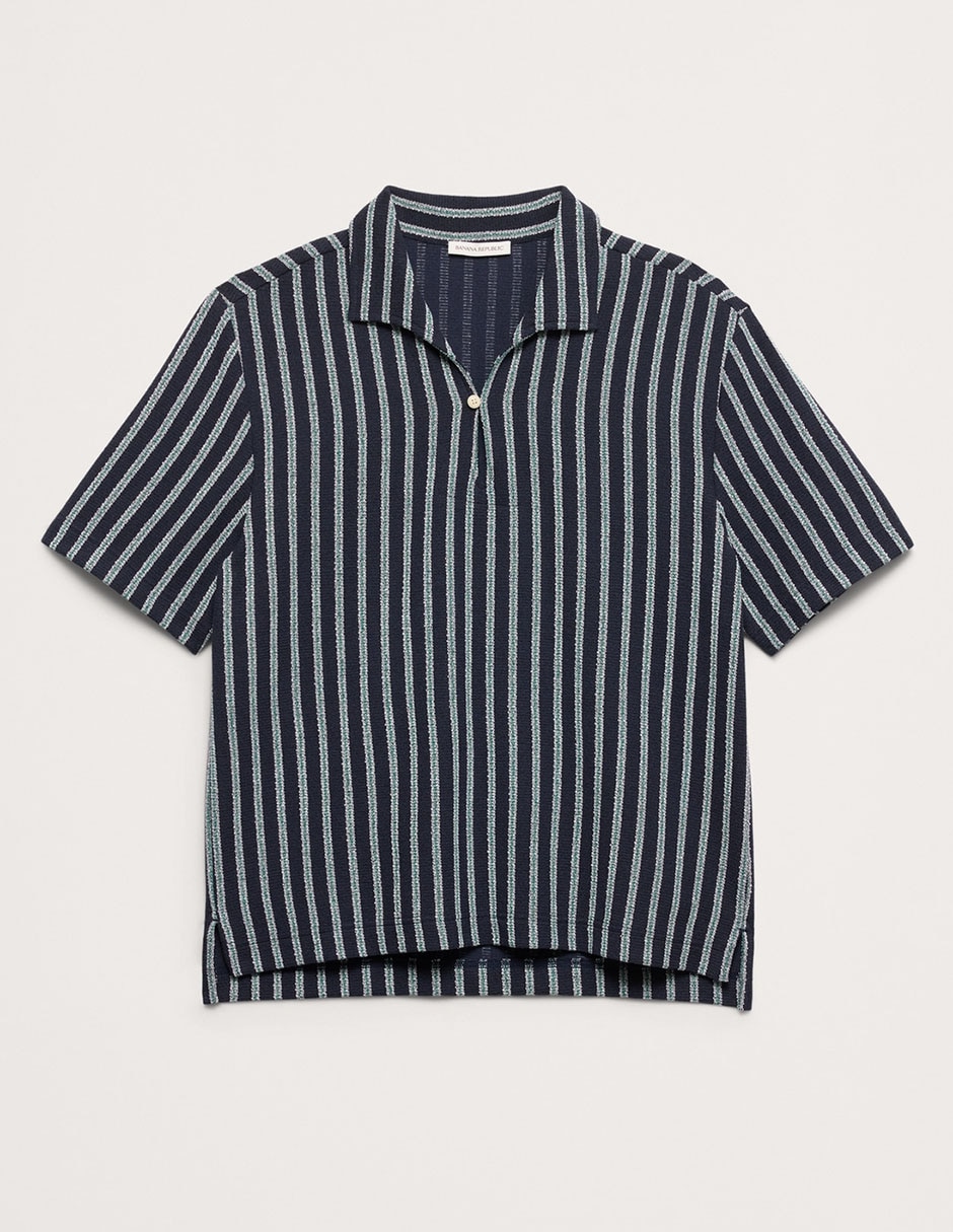 Playera tipo polo a rayas para hombre