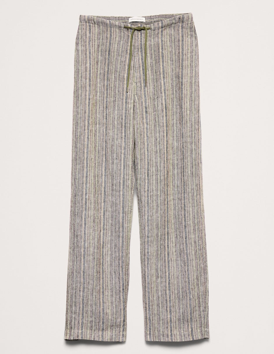 Pantalón amplio de lino para hombre