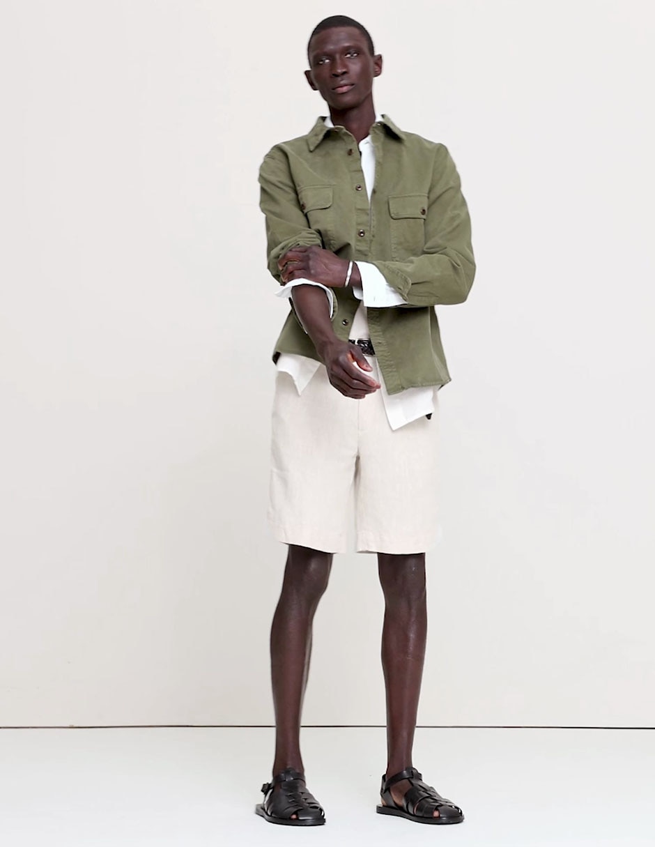 Chamarra casual con bolsillos para hombre