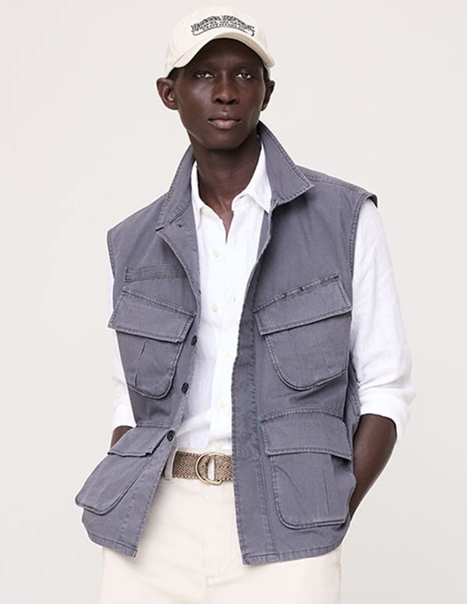 Chaleco con bolsillos para hombre