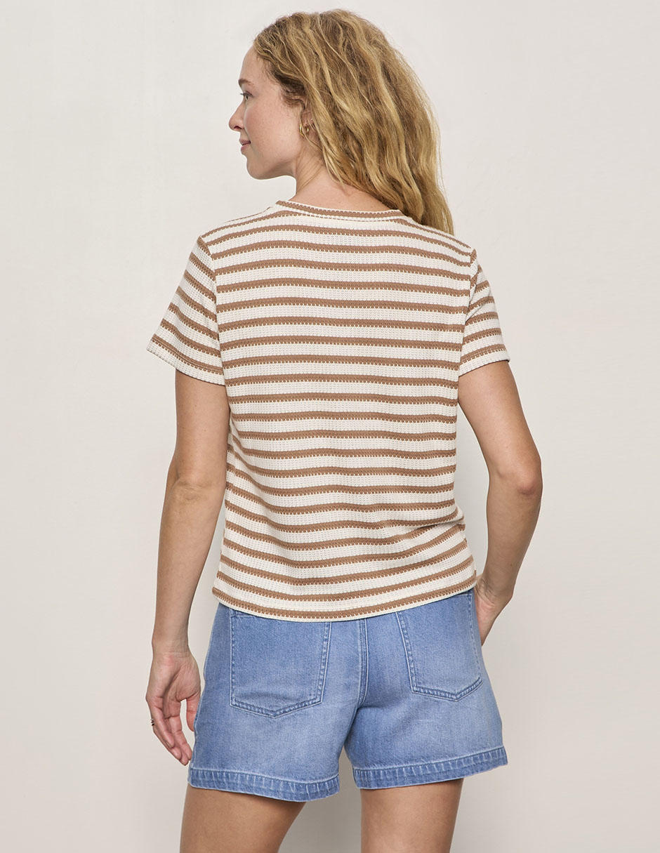 Playera manga corta cuello redondo para mujer 4