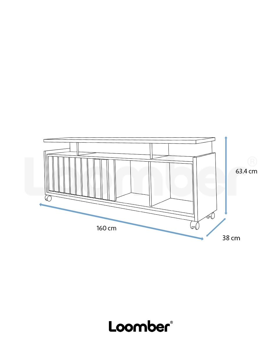 Mueble de tv armable belo de madera 7