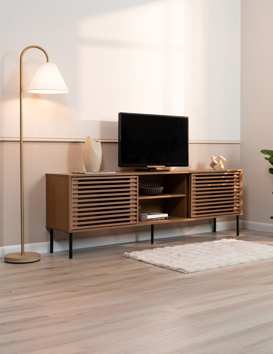 Mueble de tv armable marilia de madera 11