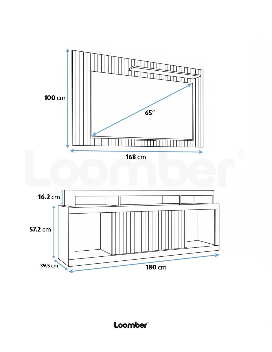 Mueble para tv armable teresina de madera 9