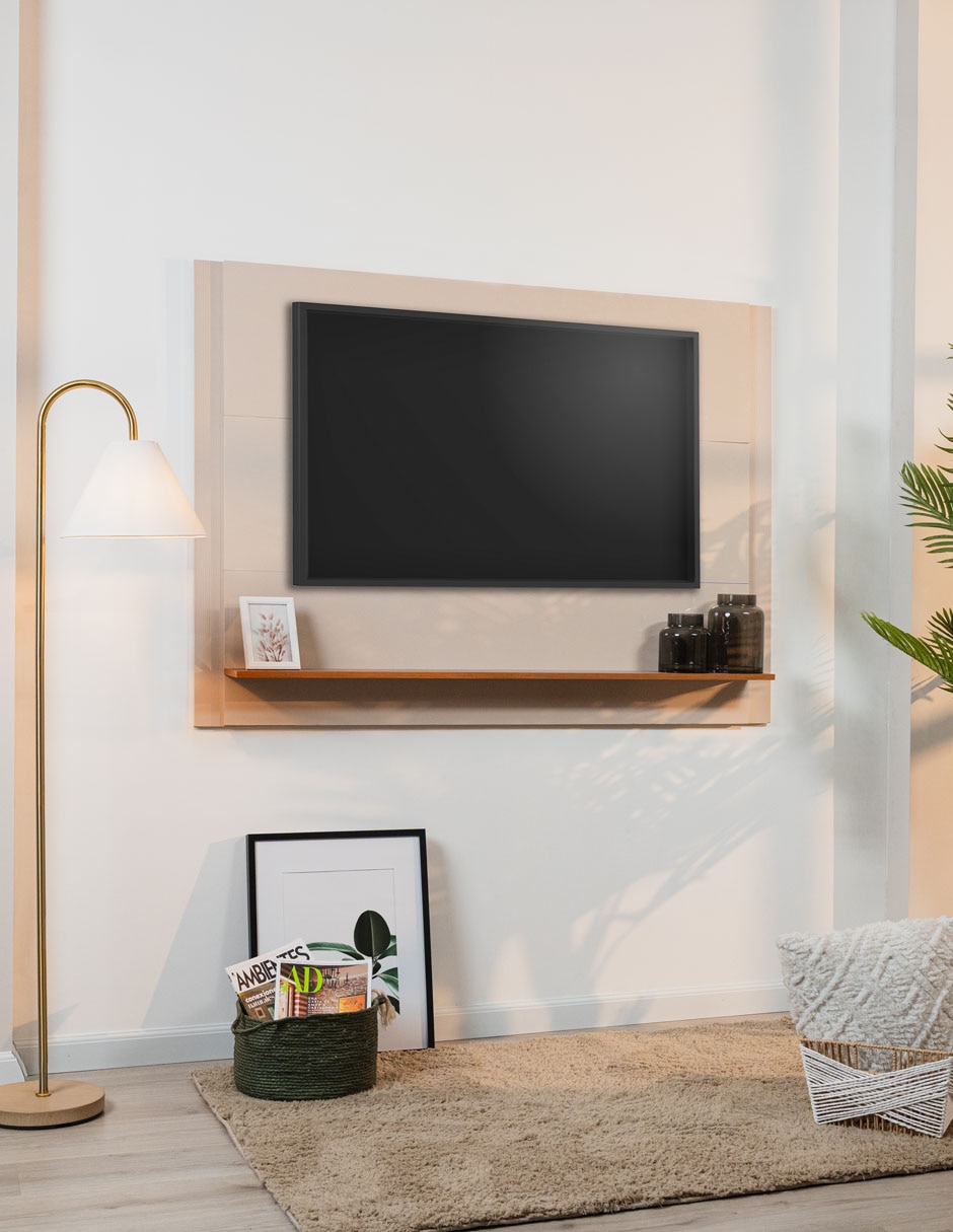 Mueble flotante para tv armable cascavel de madera