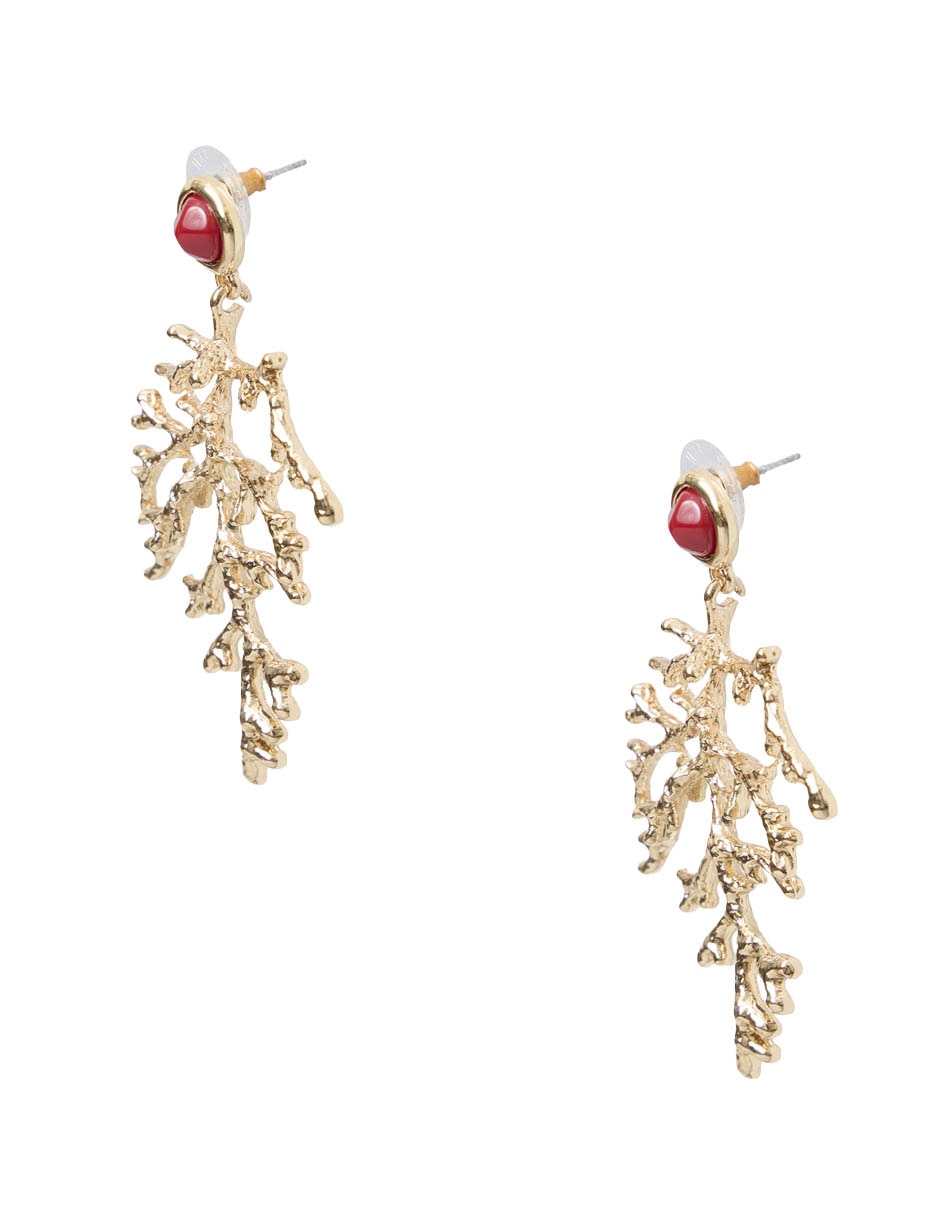 Aretes largos acabado brillante 2