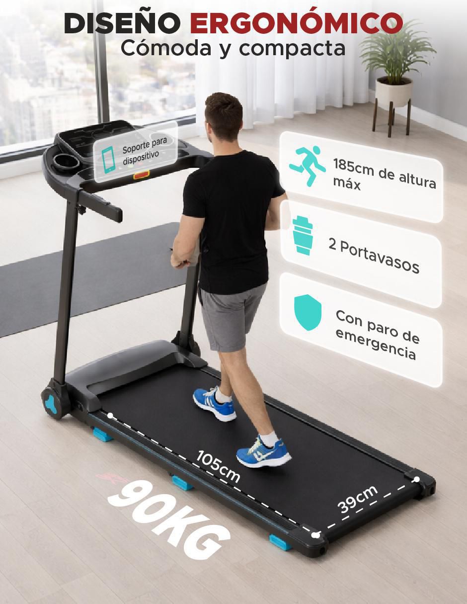 Caminadora profesional Calypso plegable 9