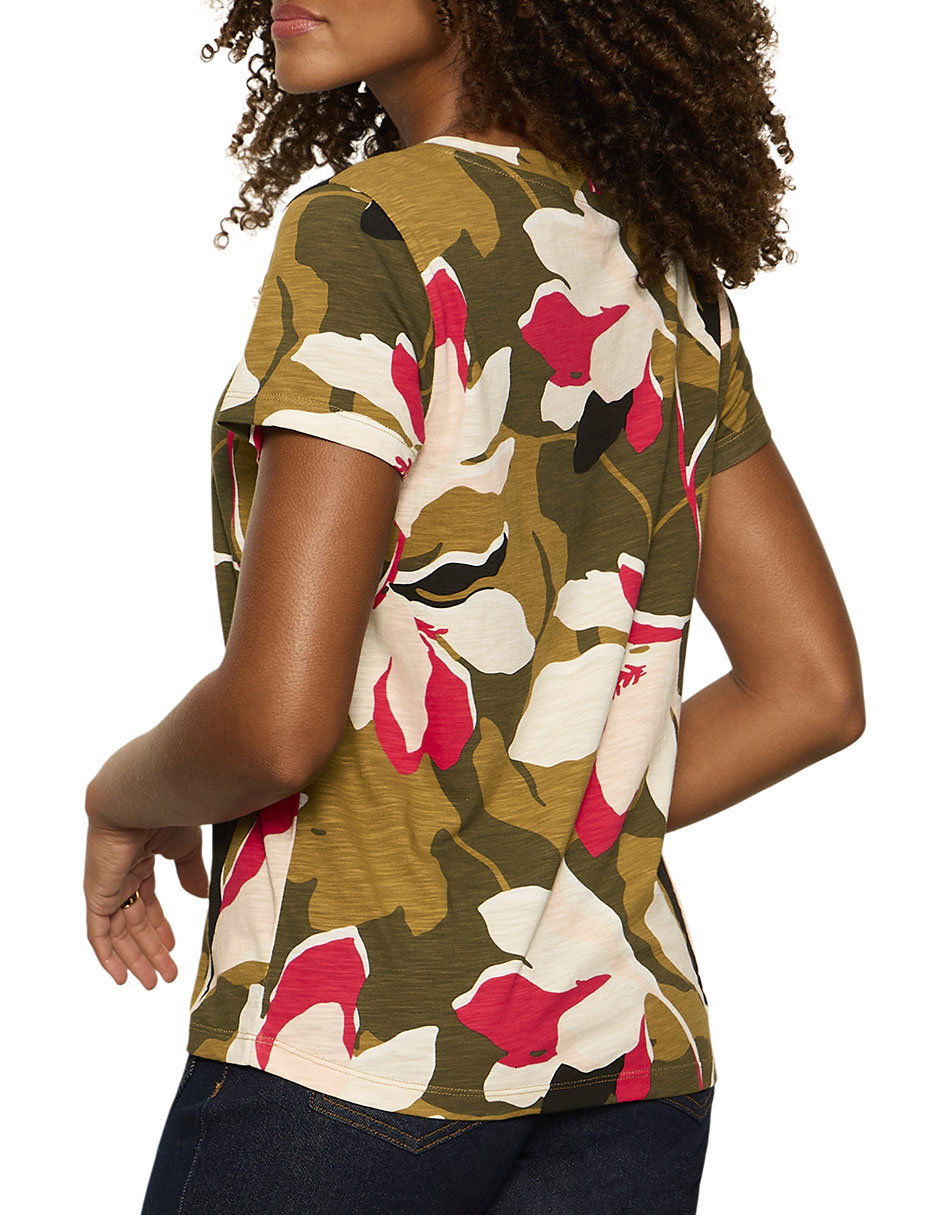 Playera manga corta cuello redondo para mujer 4