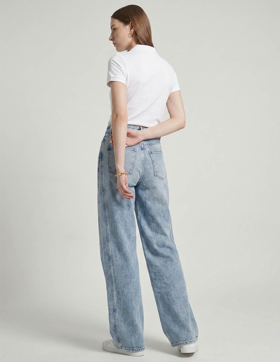 Jeans Relaxed Wide Leg Para Mujer 2