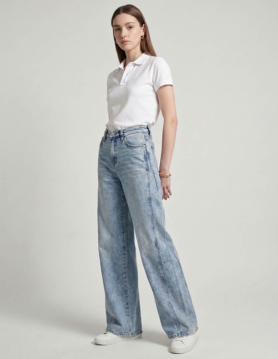 Jeans Relaxed Wide Leg Para Mujer 3
