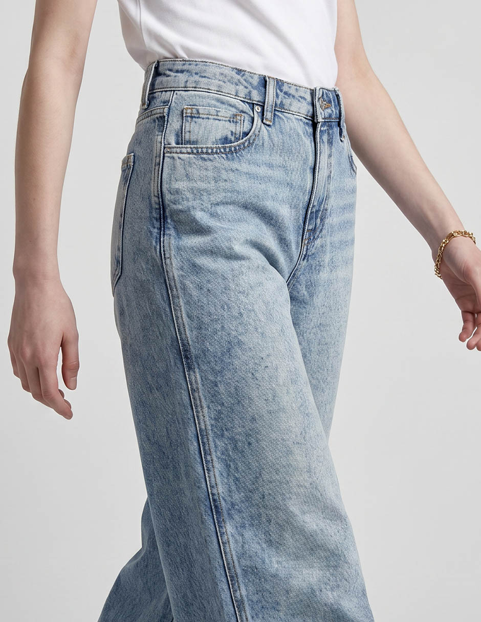 Jeans Relaxed Wide Leg Para Mujer 4
