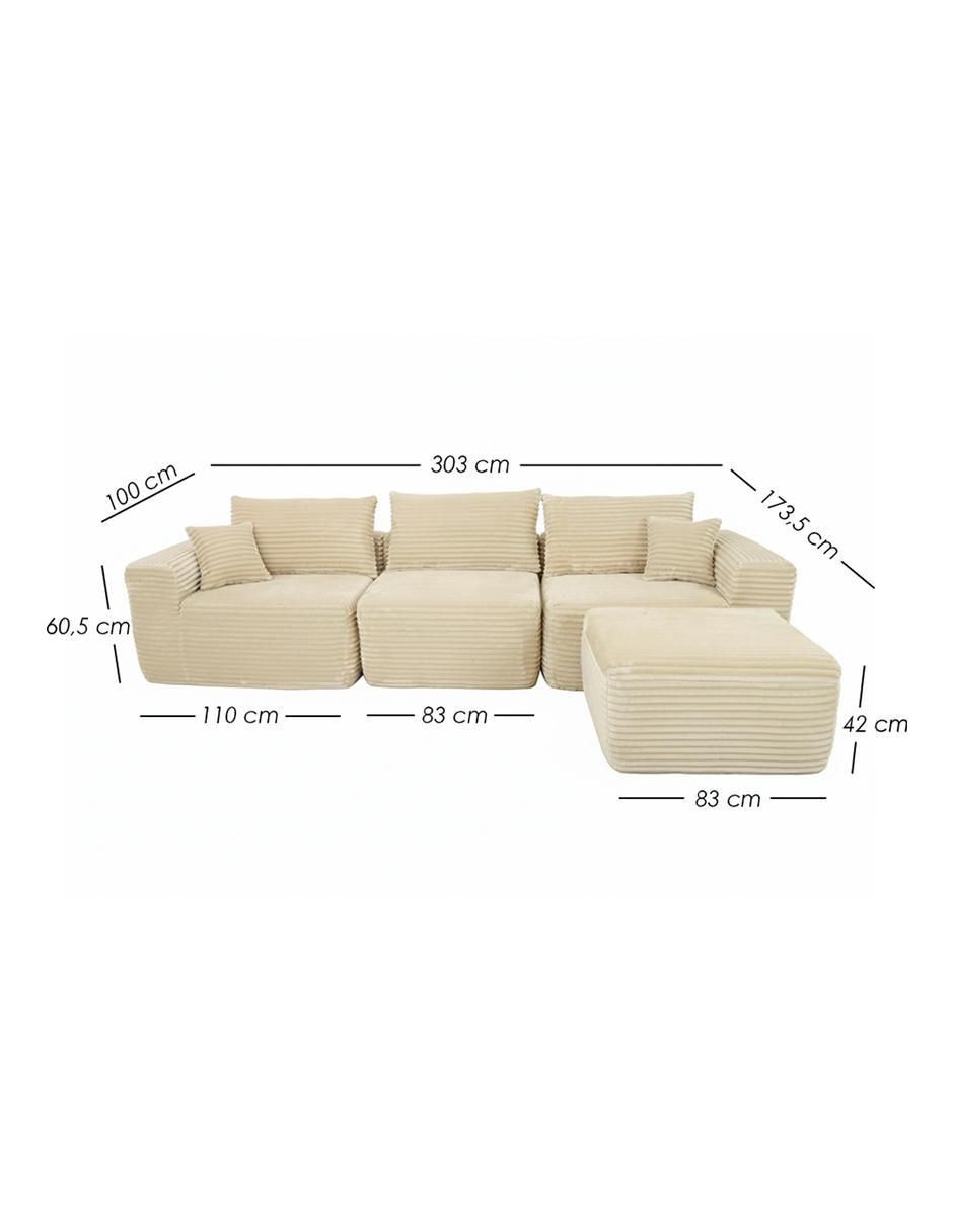 Sala modular Catania de chenille 8