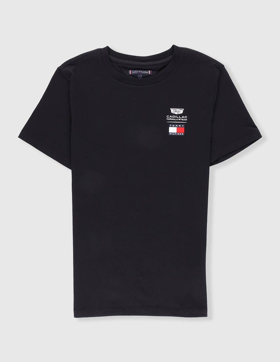 Playera Tommy Hilfiger Fórmula 1 Cadillac F1 Co Branded manga corta para niño Playera Tommy Hilfiger Fórmula 1 Cadillac F1 Co Branded manga corta para niño