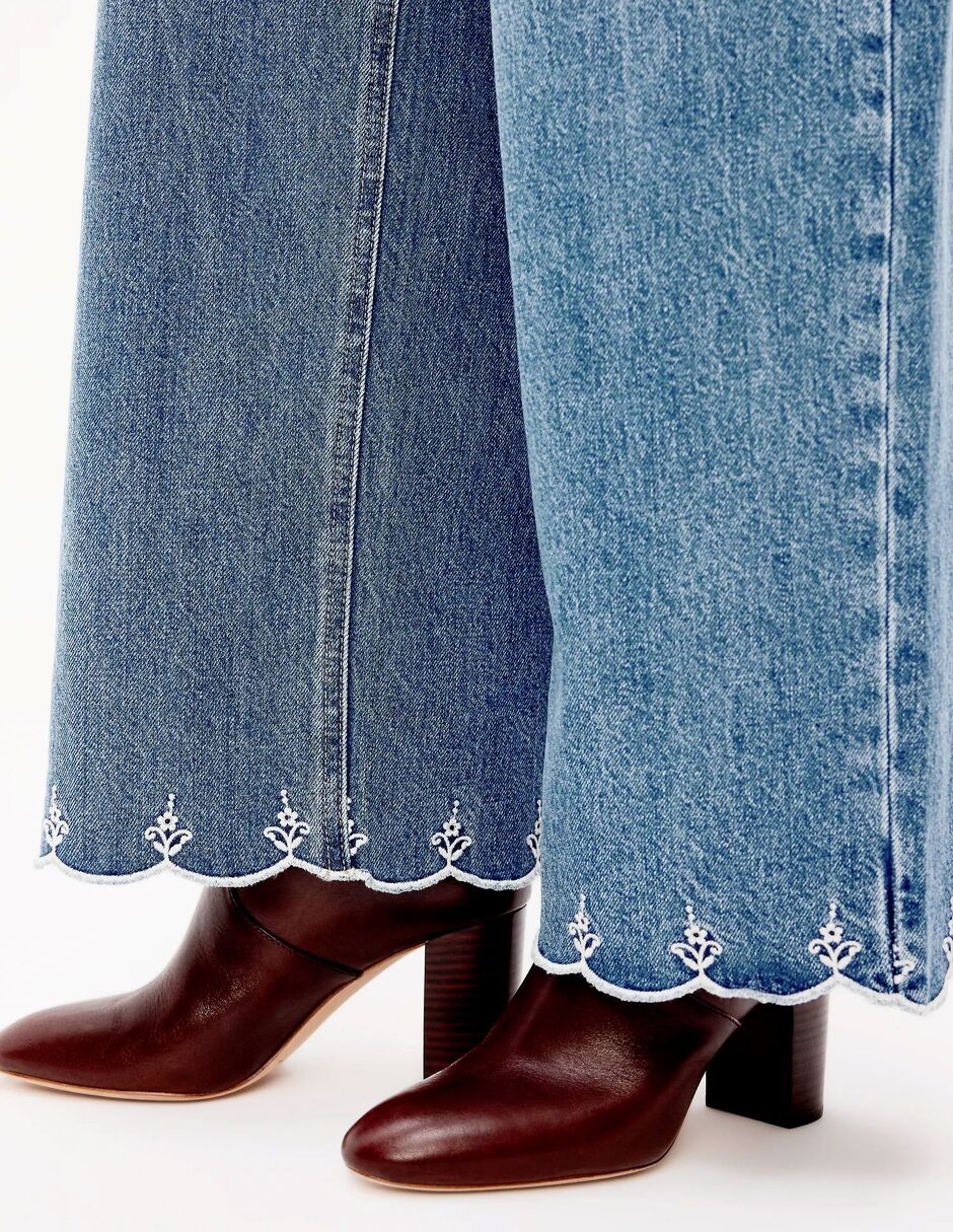 Jeans regular wide leg para mujer 3