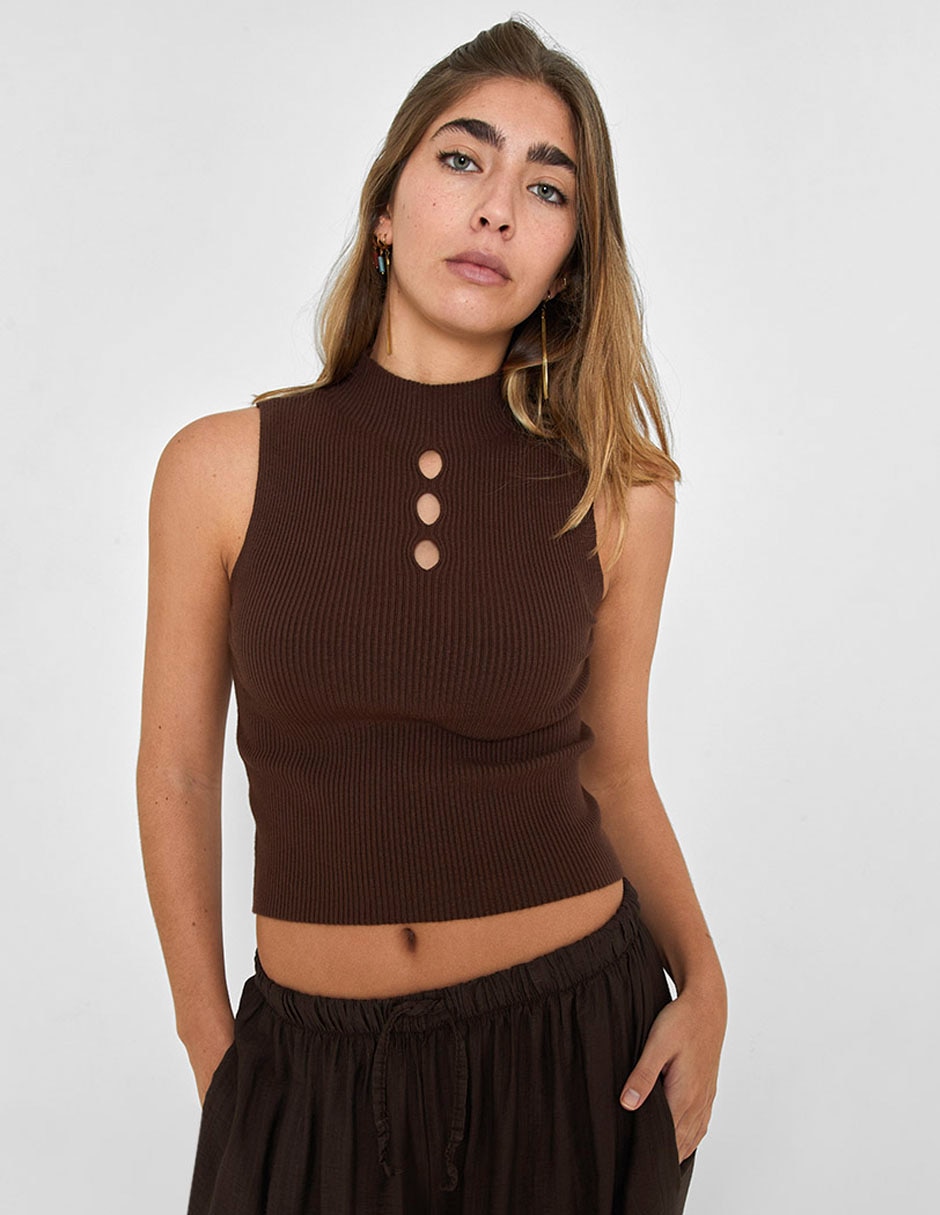 Suéter cuello redondo para mujer