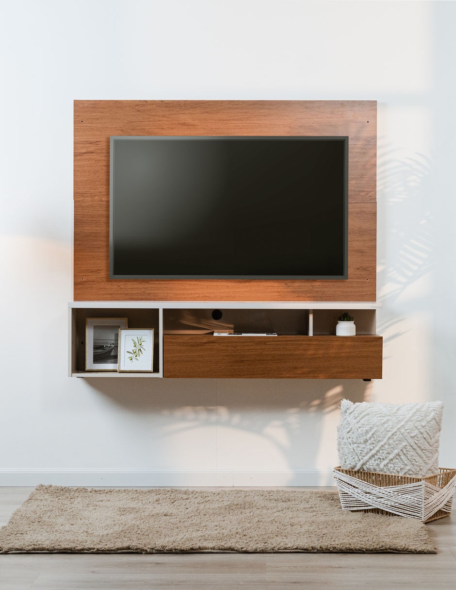 Mueble flotante para tv armable santos de madera 7