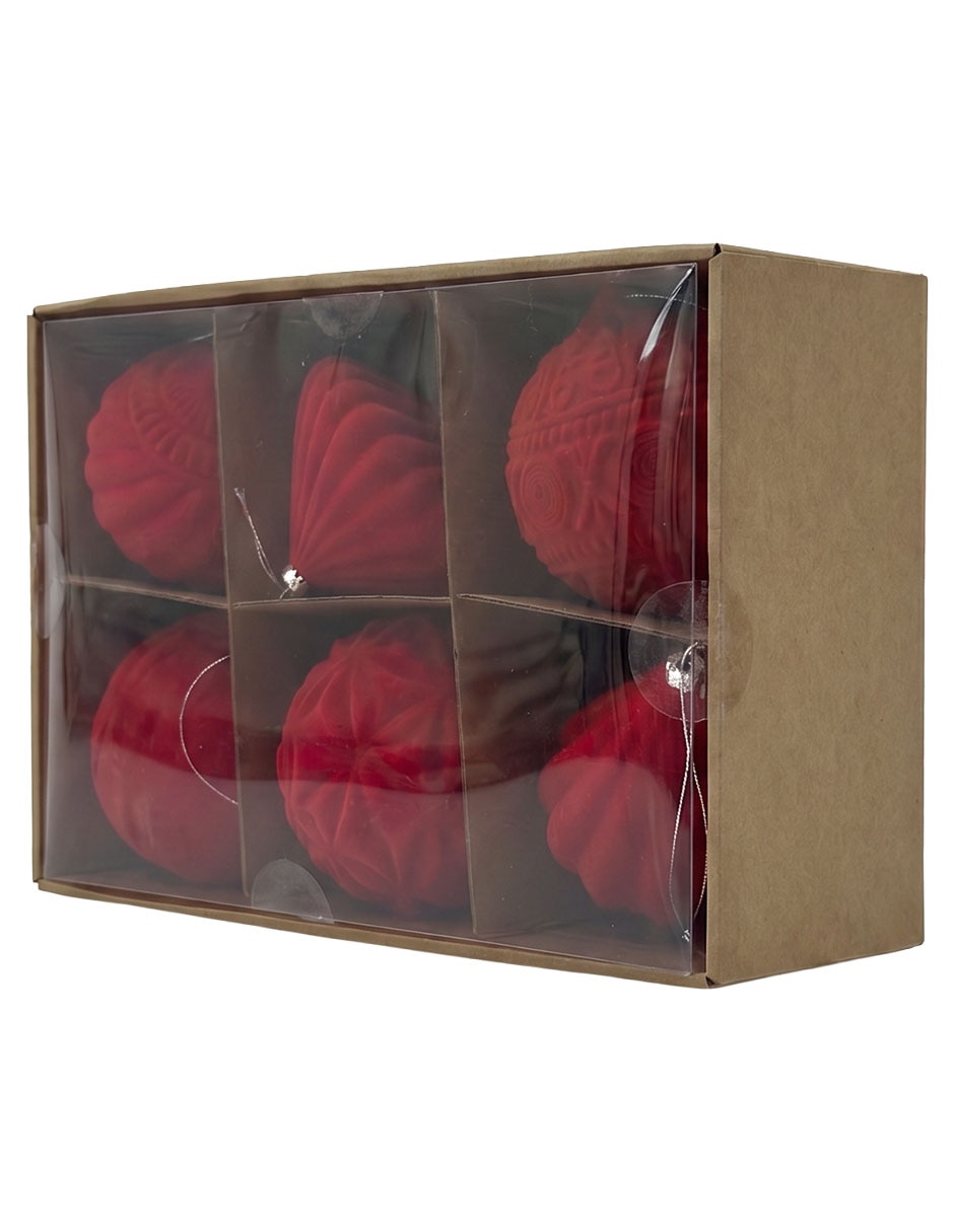 Set esferas navideñas 6 piezas