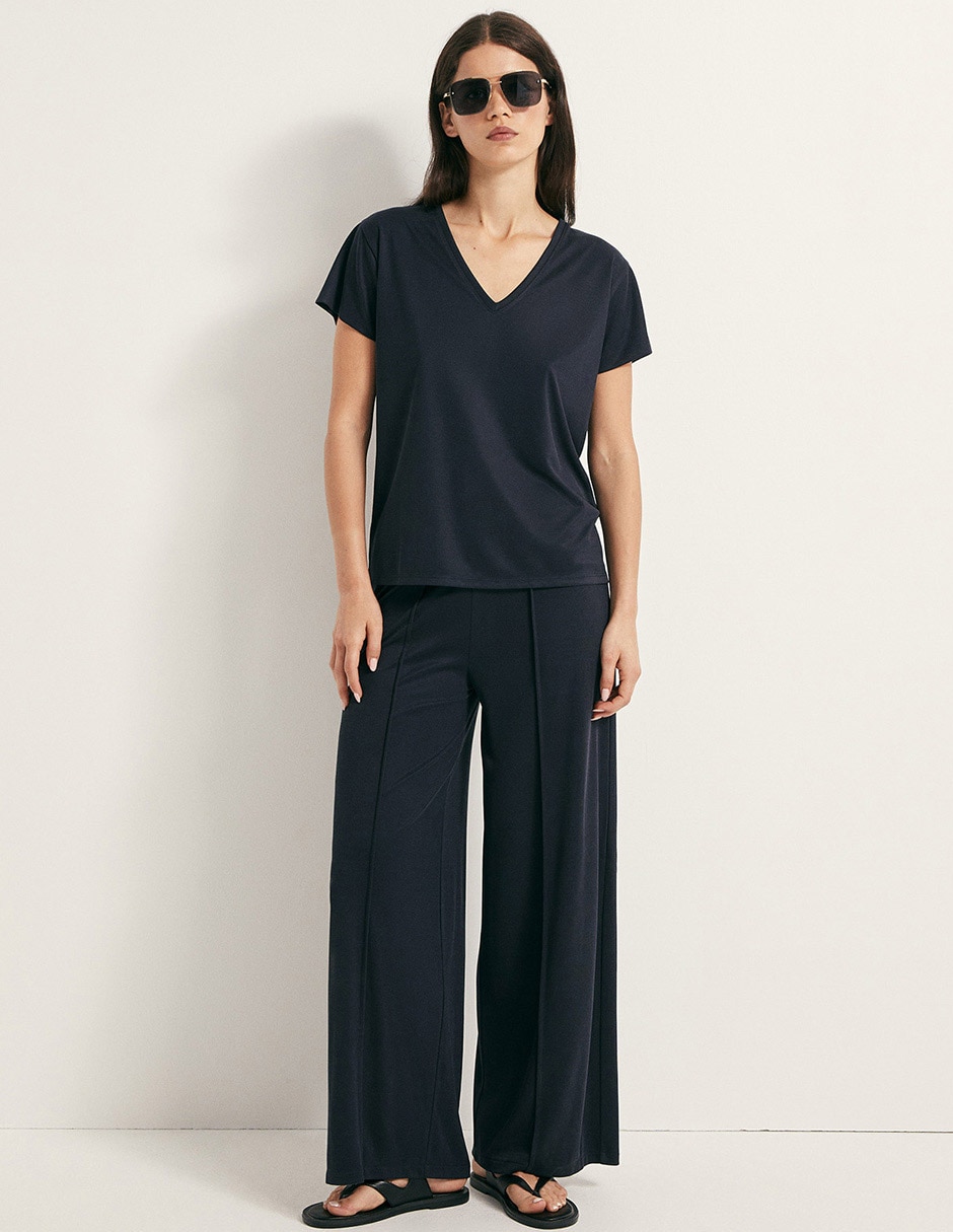 Playera cuello v para mujer 5