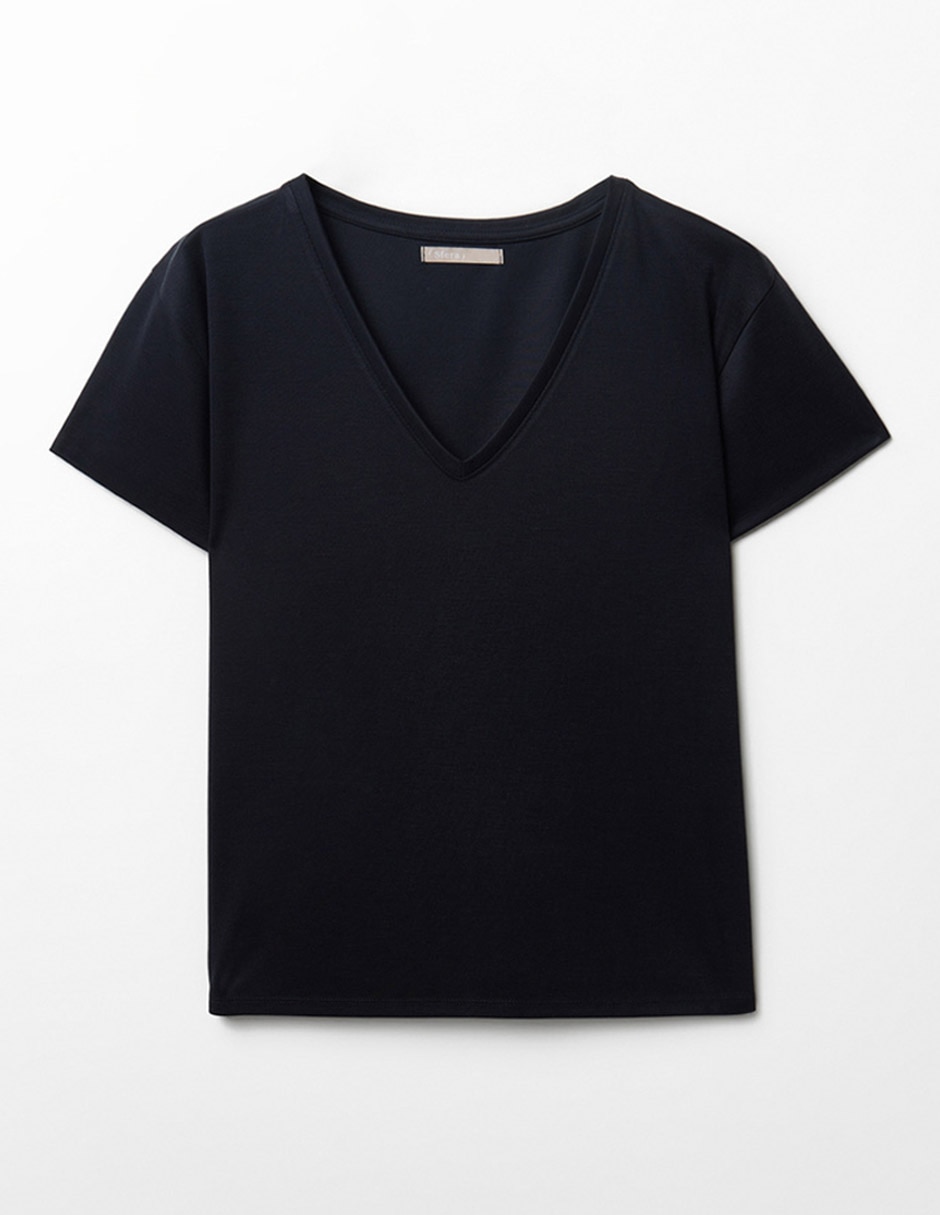 Playera cuello v para mujer 2