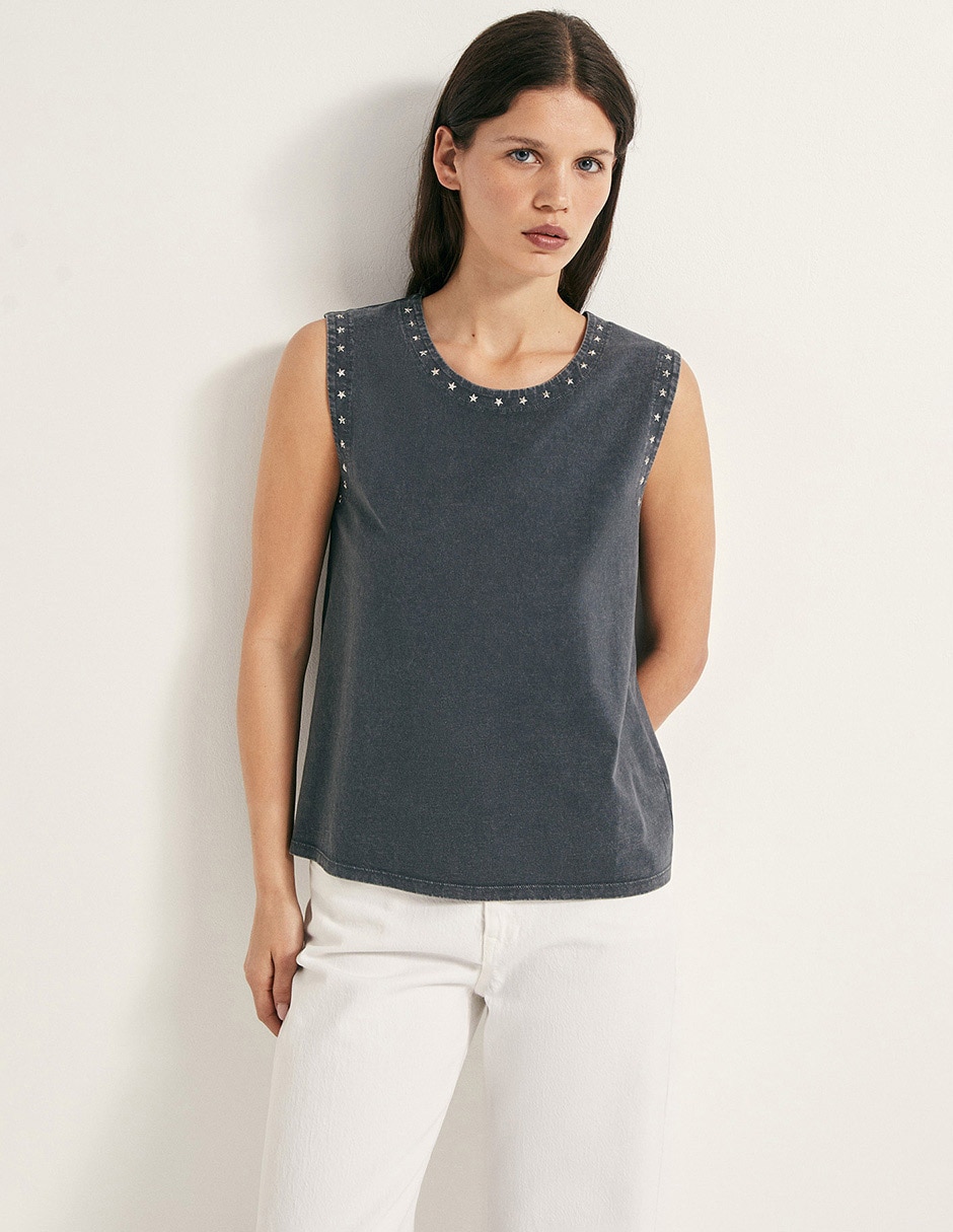 Playera cuello redondo para mujer 1