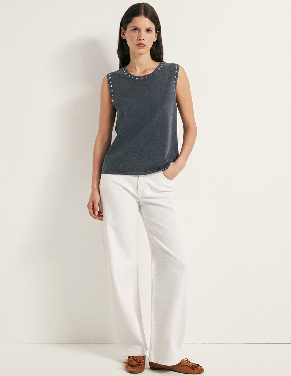 Playera cuello redondo para mujer 5