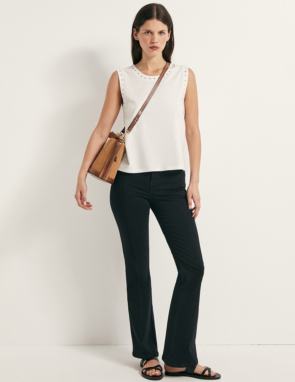 Playera cuello redondo mujer