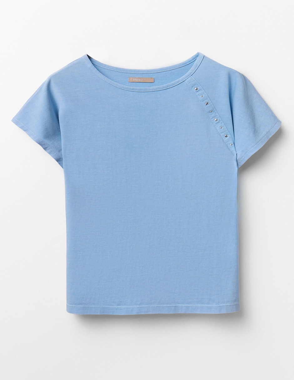 Playera manga corta cuello redondo mujer