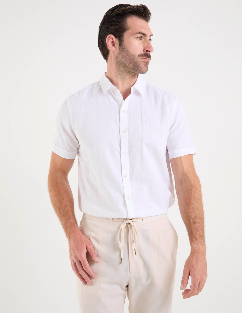 Camisa casual de algodón manga corta para hombre 2