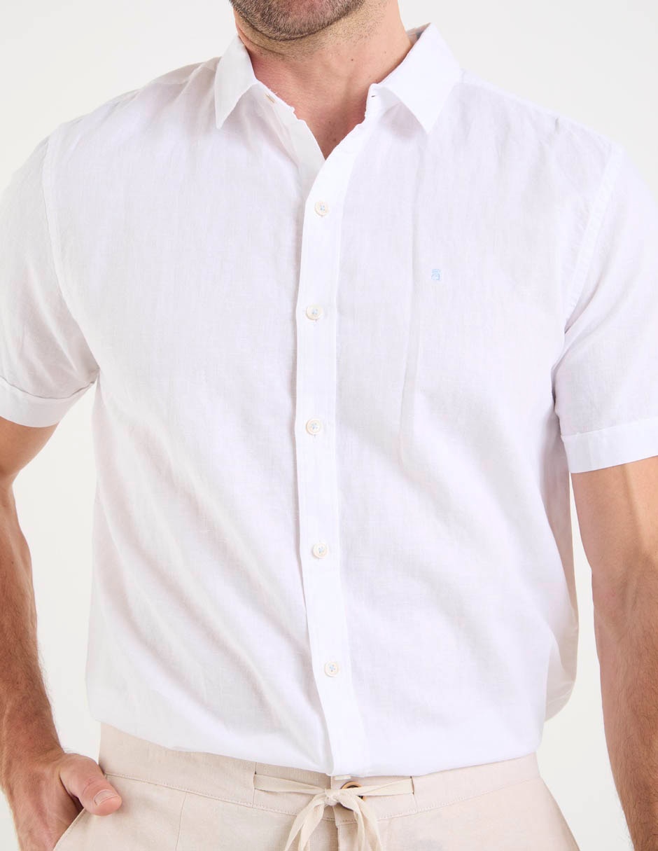 Camisa casual de algodón manga corta para hombre 5