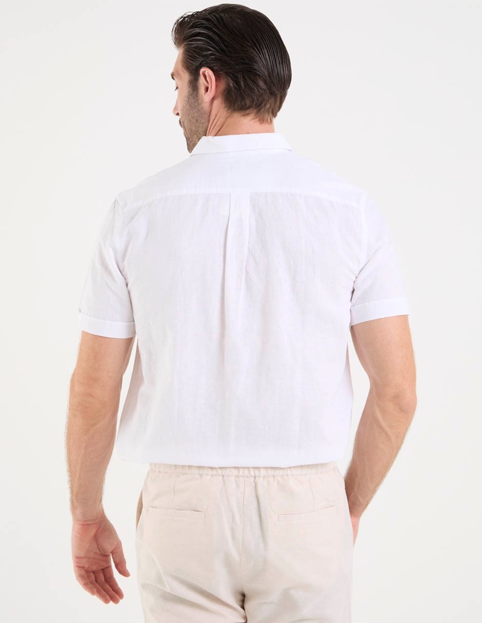 Camisa casual de algodón manga corta para hombre 4