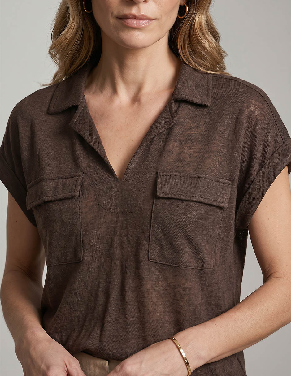 Blusa manga corta para mujer 3