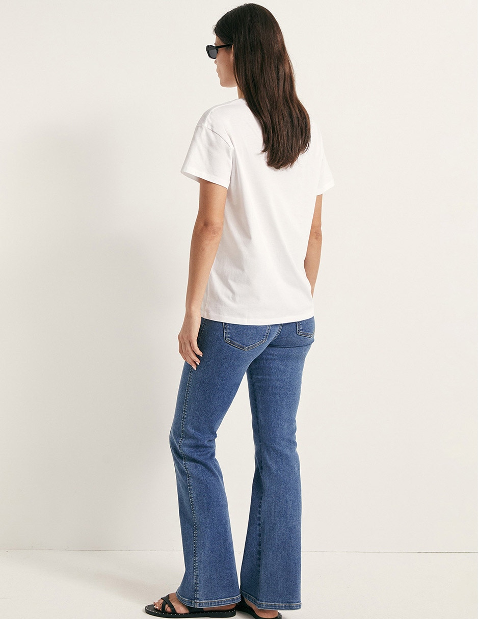 Playera manga corta cuello redondo para mujer 3