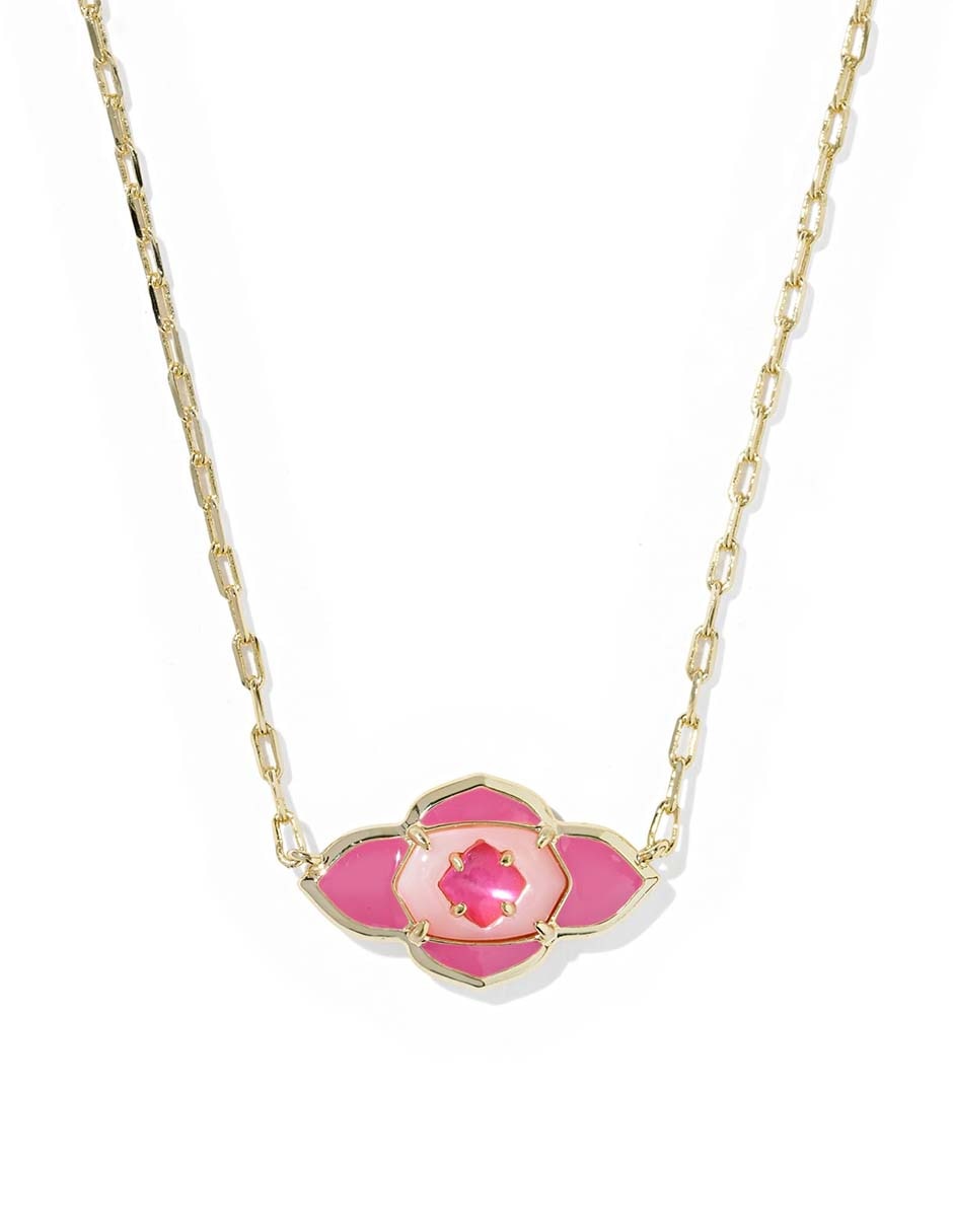 Collar Abbie Medallón chapa de oro 14 k 1
