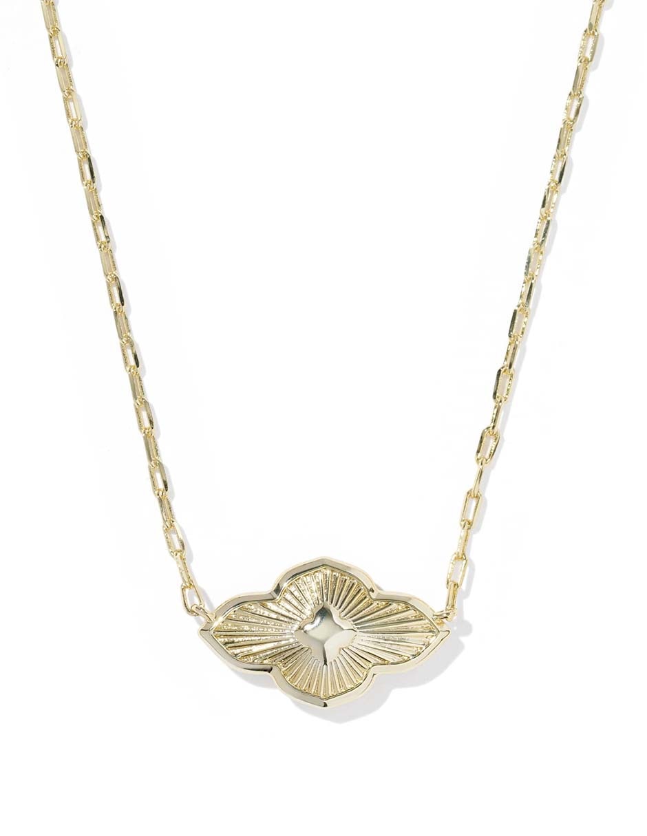Collar Abbie Medallón chapa de oro 14 k 3