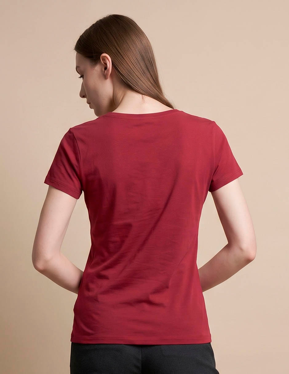 Playera manga corta BR Factory cuello v para mujer