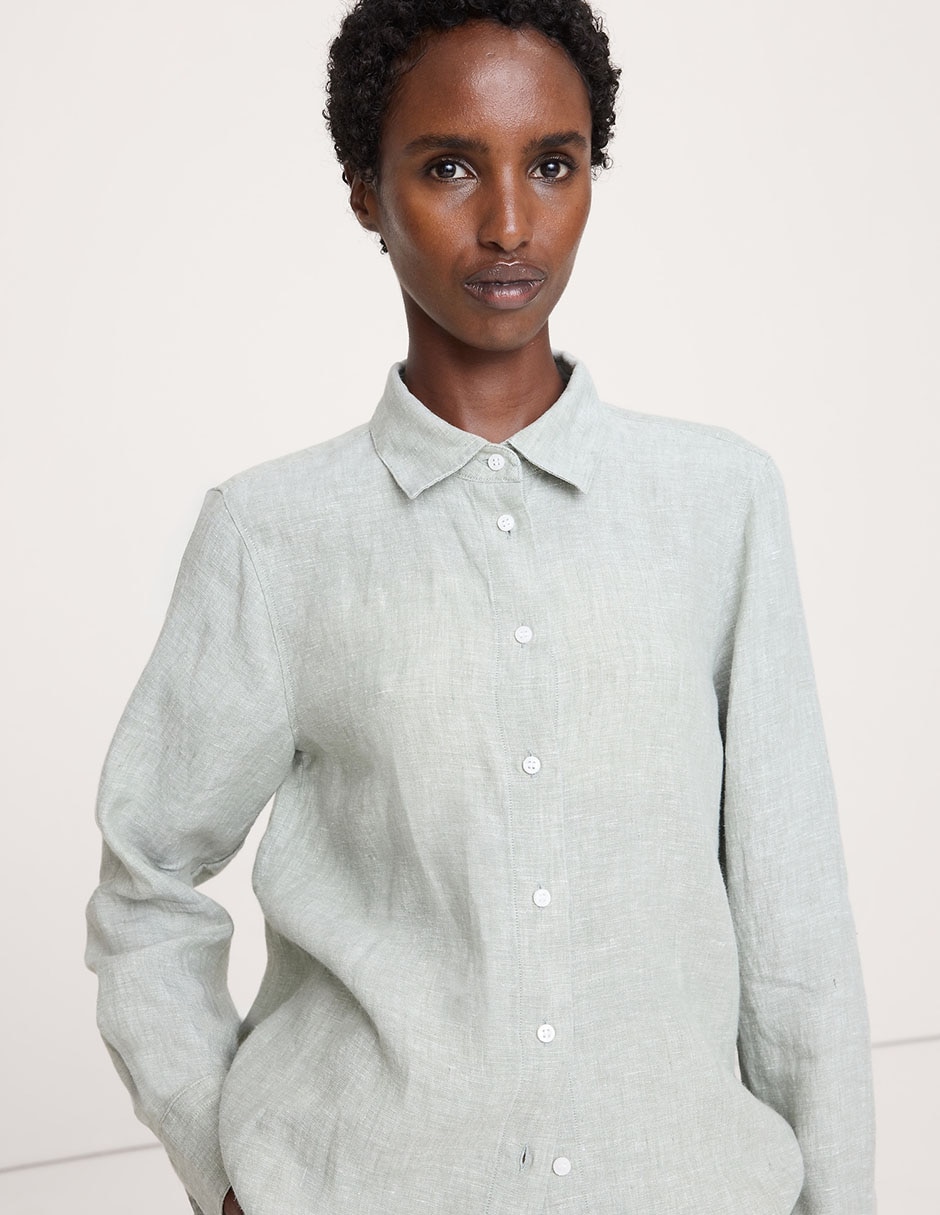 Camisa de algodón manga larga para mujer 3
