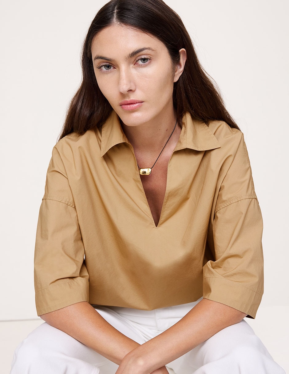Blusa manga al codo para mujer 3