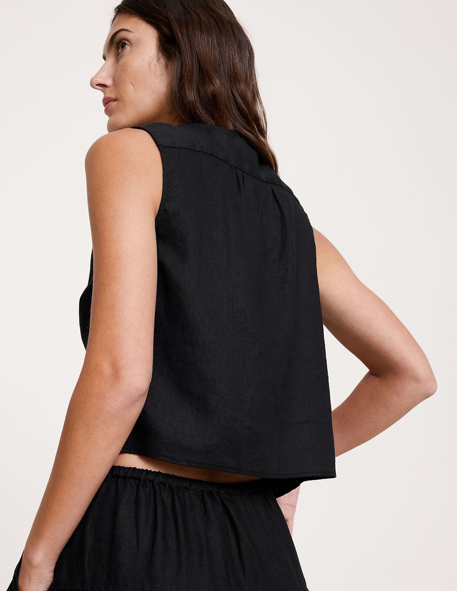 Blusa sin manga para mujer 2