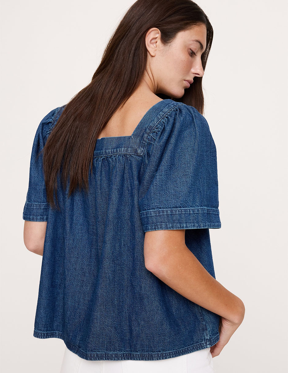 Blusa manga corta para mujer