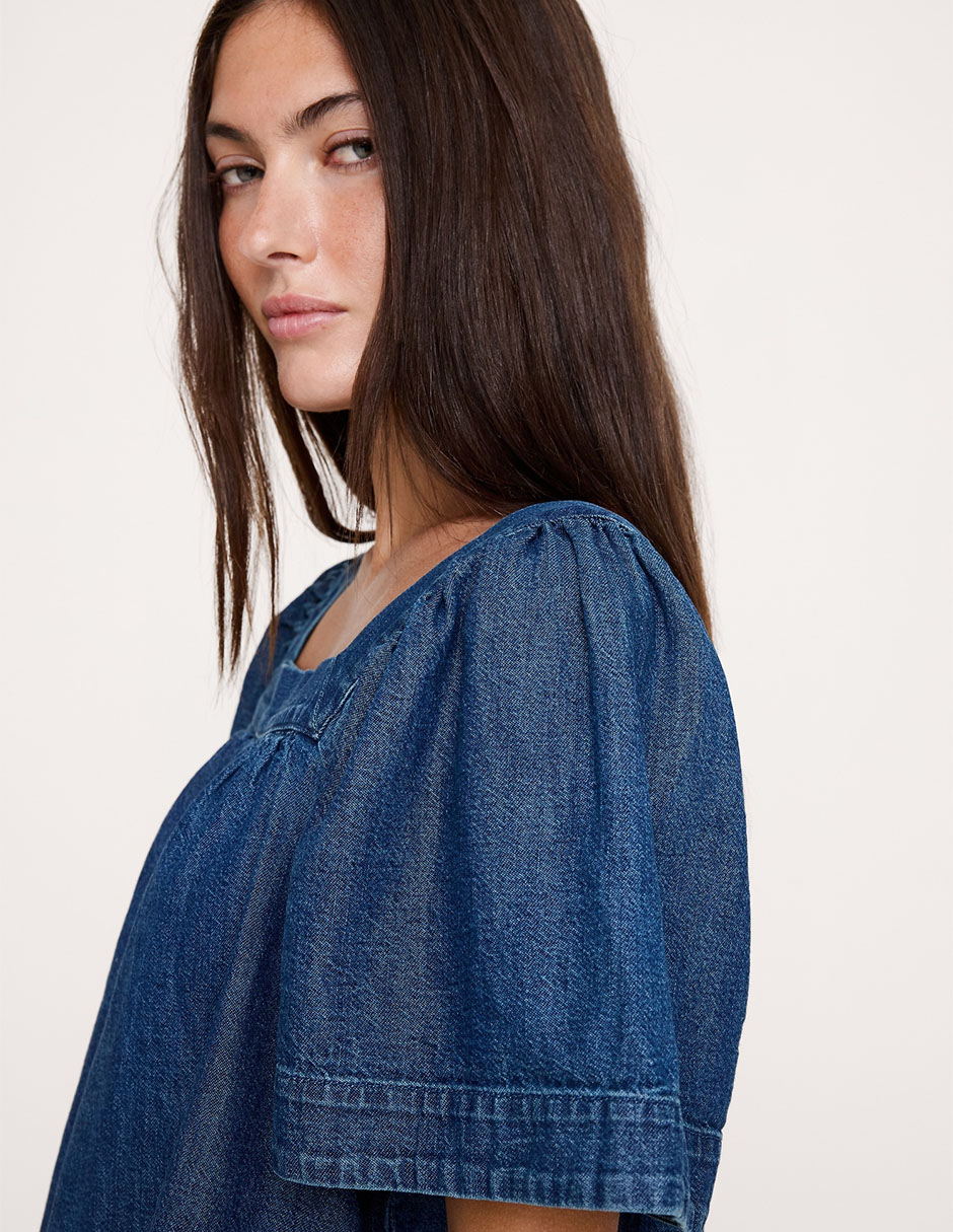 Blusa manga corta para mujer