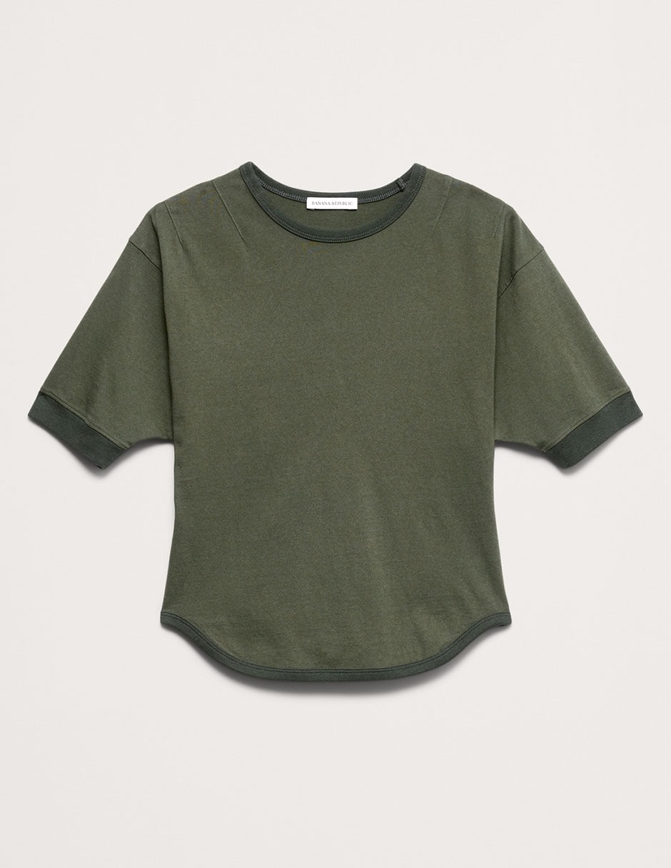 Playera manga corta cuello redondo para mujer 4