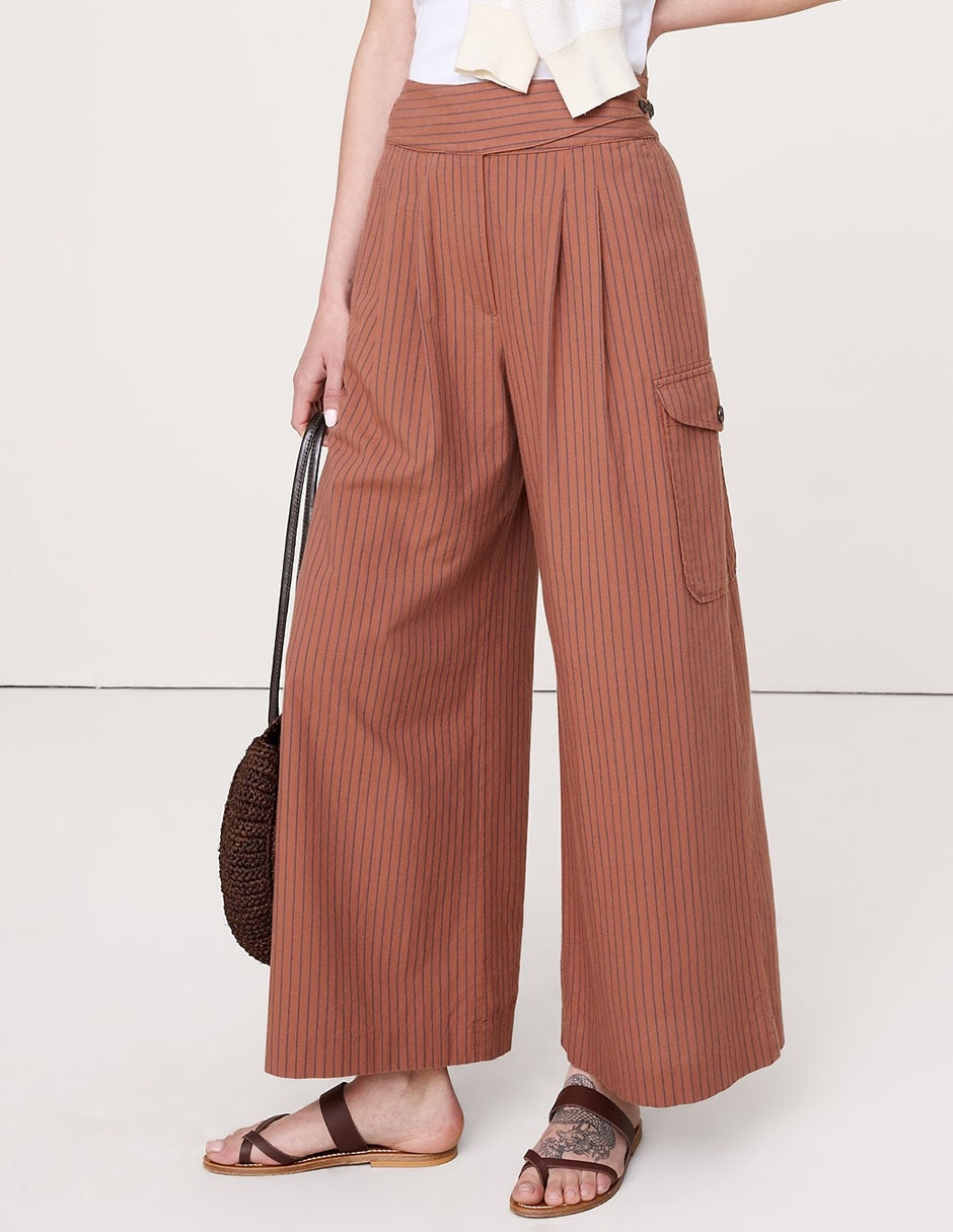 Pantalón cargo flare para mujer
