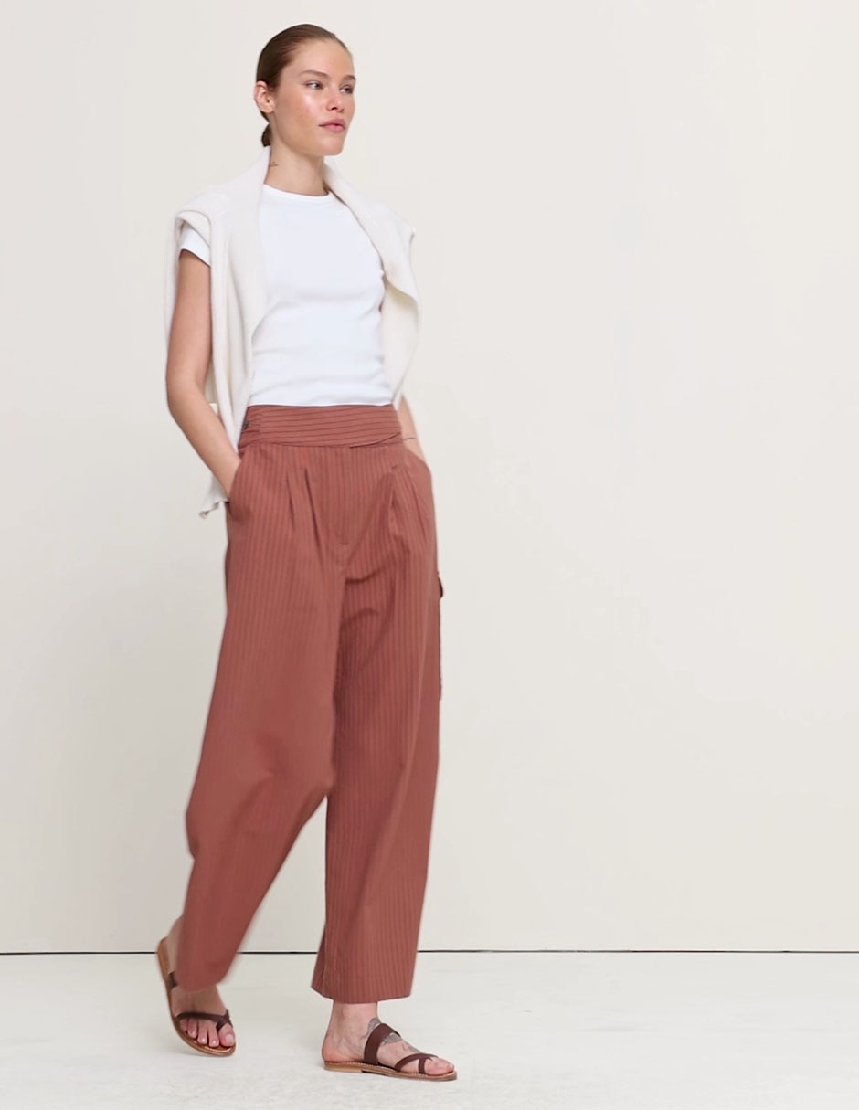 Pantalón cargo flare para mujer